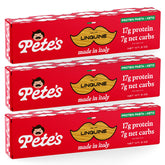 Pete's Pasta linguine noodles presented with 17g protein per serving