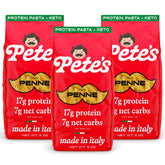 Pete's Pasta penne uncooked packaging shows authentic Italian quality
