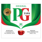 PG Tips black tea bags 80-count box ready for daily brewing and sharing.