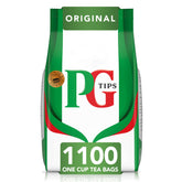 PG Tips one-cup biodegradable pyramid tea bags for quick, eco-friendly brewing