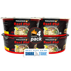 PhoLicious beef pho broth packets for quick, flavorful noodles.