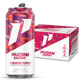 Phorm Energy Paradise Punch can front view highlighting energy boost and zero sugar