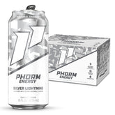 Phorm Energy Silver Lightning can front view with a crisp caffeine boost.