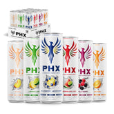 PHX Hydration Energy Drink can front view highlighting electrolyte blend for daily hydration