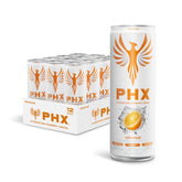 PHX Hydration Energy Drink front can showing electrolyte blend for on-the-go hydration