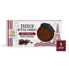 Pierre Biscuiterie dark chocolate coated butter cookies pack, ideal with coffee