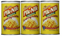Pik-Nik Original Shoestring Potatoes pack 3 front view for on-the-go snacking.