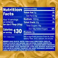 Pillsbury Creamy Supreme Salted Caramel Frosting spread on a cake for smooth finish