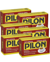 PILON ground espresso coffee 10oz pack-6 for bulk home brewing convenience.