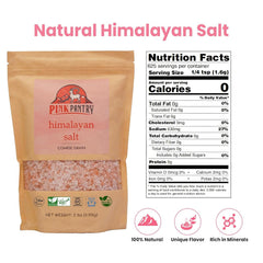 Pink Pantry Himalayan salt for meat rubs, delivering robust mineral flavor.