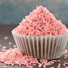 Pink sprinkles ideal for cookies and celebratory treats from Hampton Candy