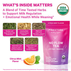 Pink Stork No Flow Tea Peppermint Slice — peppermint adds a refreshing, caffeine-free sip