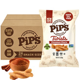 Pip's Heirloom Cinnamon Churro Twists packaging for on-the-go gluten-free snacking.