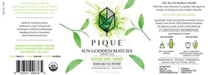 PIQUE ceremonial-grade matcha tin, premium grade for traditional whisking and mindful moments.