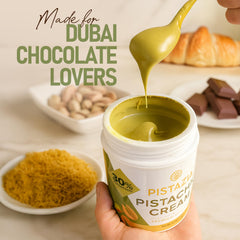Luxurious Pistazia spread shown free of additives for pure flavor.