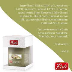 Pisti artisanal packaging, premium Italian nut spread.