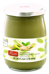 Pistì Pistachio Spread jar front shows rich pistachio cream perfect for toast and pastries.