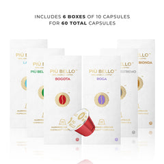 PIU BELLO Roga flavor pod delivers balanced sweetness for approachable espresso.