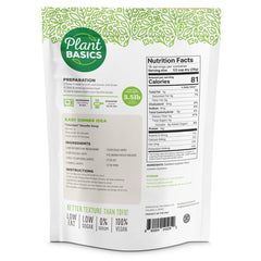 Plant Basics Hearty Protein raw chunks ready to season for plant meals.