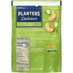 Ingredient close-up of Planters Dill Pickle cashews highlighting fresh flavors