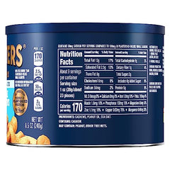 Planters Deluxe Lightly Salted Cashews roasted in peanut oil for crispy texture