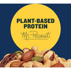 PLANTERS Deluxe Mixed Nuts pistachios providing colorful, savory bites for gatherings.