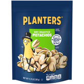 Planters Dry Roasted Pistachios close-up showing premium nuts and rich flavor