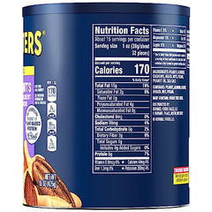 Planters Mixed Nuts almonds and cashews close-up highlighting premium variety.