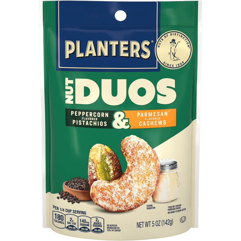 PLANTERS Nut Duos Buffalo Cashews show bold flavor and on-the-go convenience.