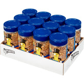 Planters Pop & Pour dry roasted sunflower kernels in a jar for easy, mess-free snacking.