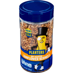 Planters dry roasted kernels ideal for on-the-go snacking in a portable jar.