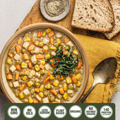 PLANTSTRONG Engine 2 Firehouse Chili: clean-label vegan chili with hearty vegetables.