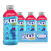 Plezi Tropical Punch bottle side view for on-the-go hydration.