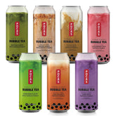 Pocas Bubble Tea 7-pack label shows flavor variety for convenient enjoyment.