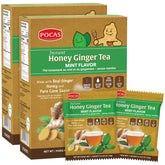 Pocas honey ginger tea powder mint pack ready to dissolve in hot water
