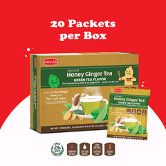 Open Pocas tea packets on a kitchen counter for quick preparation