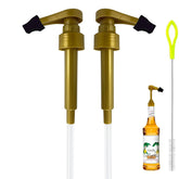 POFFYA coffee syrup pump for Monin 750ml glass bottle with gold finish and precise pours.