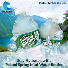 Poland Spring 8 oz mini bottles save fridge space with a tidy 48-pack