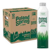 Poland Spring aluminum bottle 25 oz for on-the-go hydration.