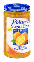 Polaner Sugar Free with Fiber Orange Marmalade spread pouring over toast for a vibrant breakfast