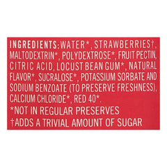 Polaner Sugar-Free Strawberry Preserves nutrition panel highlights fiber content.