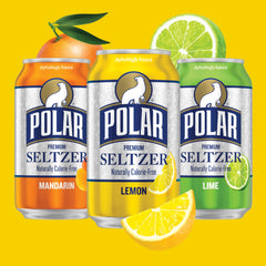 Polar Seltzer Mandarin can close-up offers bright flavor with no sugar.
