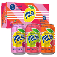 Polar Seltzer'ade Coastal Variety Pack cans offer crisp, calorie-free refreshment with natural fruit flavors.
