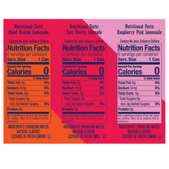 Polar Seltzer'ade Coastal Variety Pack flavors — Tart Cherry Limeade, Raspberry Pink Lemonade, Blood Orange Lemonade.