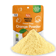 Pol’s Freeze Fresh orange powder zip bag keeps freshness for easy storage