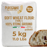 Polselli PuroGrano stone-ground flour bag showing premium Italian heritage for rustic loaves