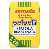 POLSELLI Semola flour bag showing premium durum wheat for richer bread flavor.