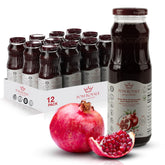 Pom Royale pure pomegranate juice no pulp bottle showing silky texture and convenience