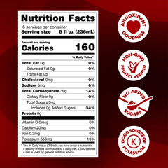 POM Wonderful 100% Pomegranate Juice label close-up, pure California source.