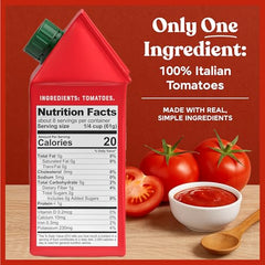 Pomì Tomato Sauce velvety texture simmers to coat pasta beautifully.